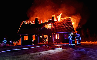 Spłonął drewniany dom. Był w trakcie budowy